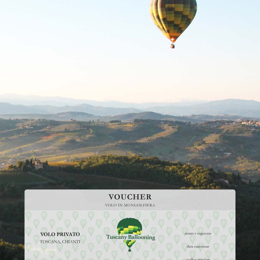 Tuscany Hot Air Balloon Gift Voucher